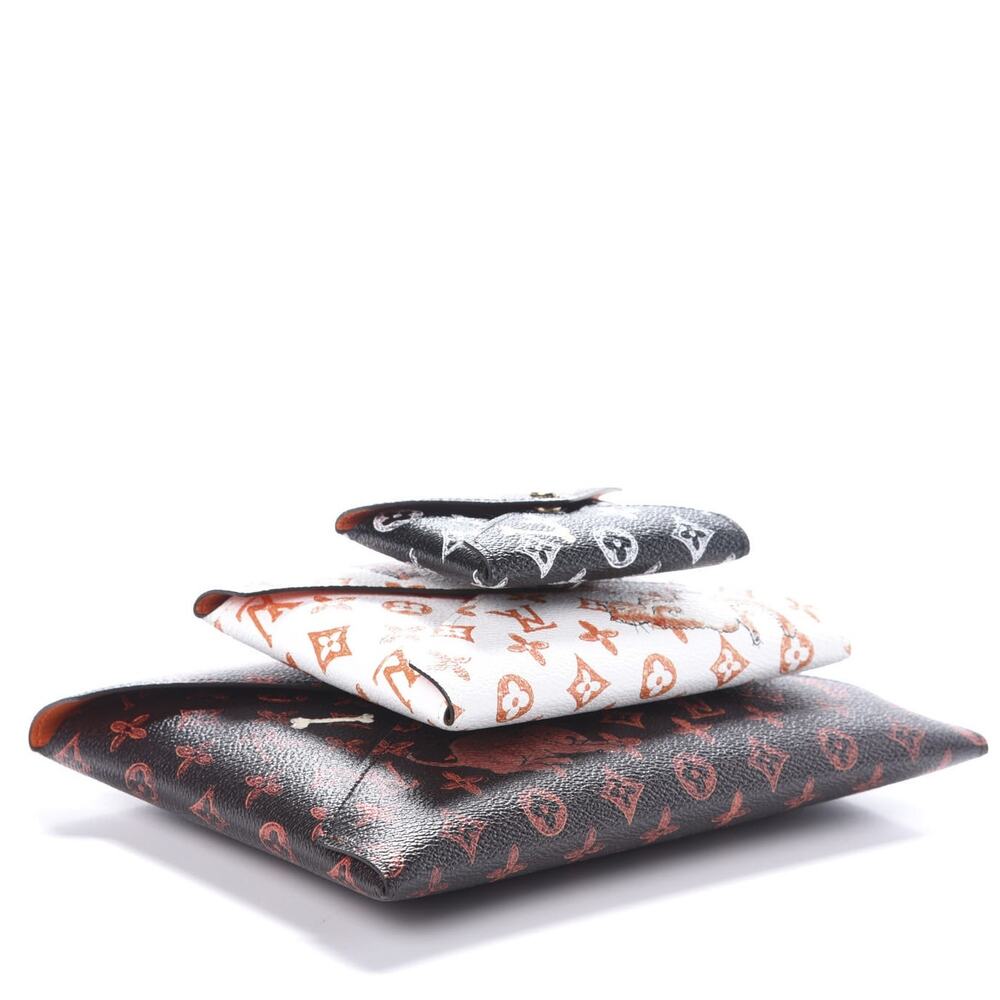 Louis Vuitton Catogram Kirigami bags 3-Pochettes Grace Coddington cats LV Rare - Picture 4 of 15